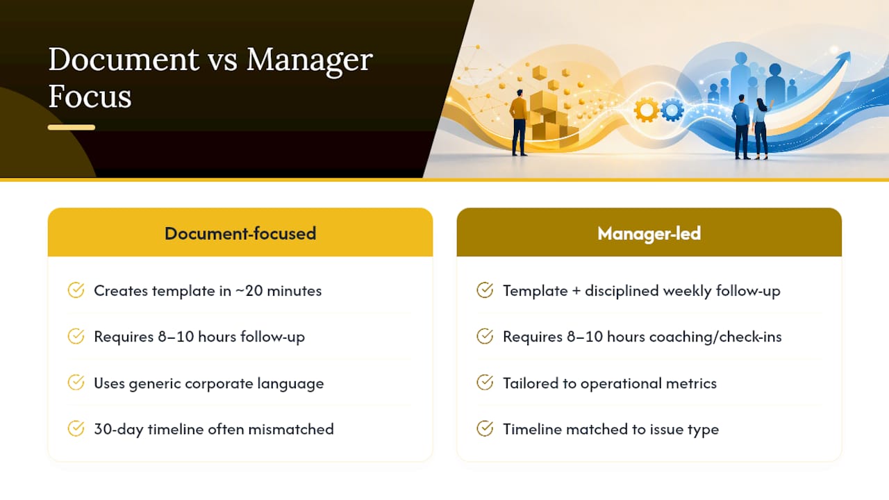 Why Most PIP Advice Undersells the Manager's Role — overview diagram