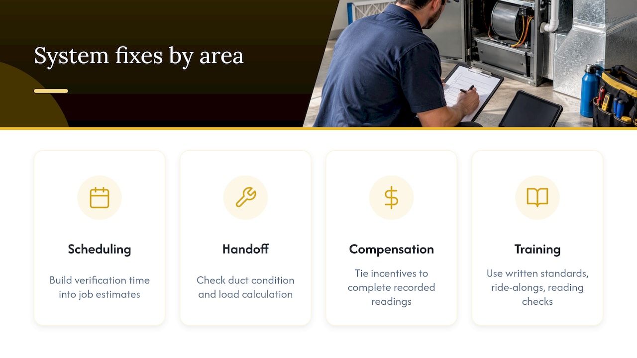 Fix the system around the technician — overview diagram