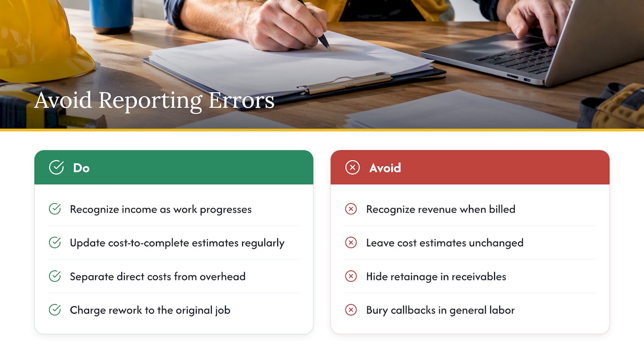Common reporting errors that distort the numbers — overview diagram